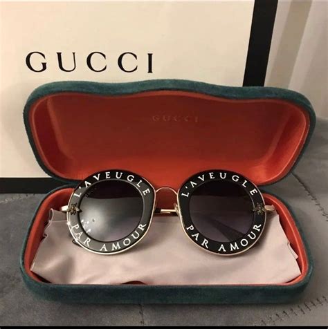 gucci round sunglasses l'aveugle par amour|love is blind gucci.